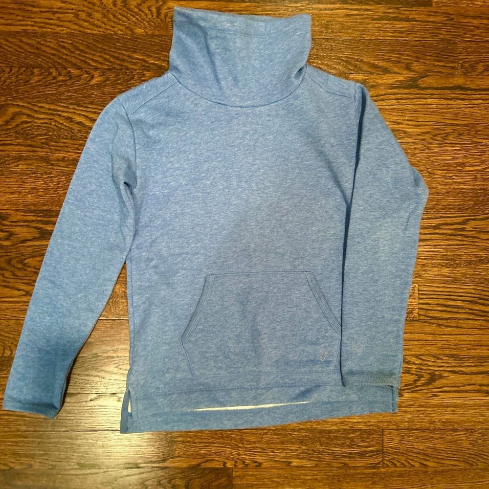 J. Crew crewcuts girls L Heather Blue Turtleneck Sweatshirt sweater funnel neck